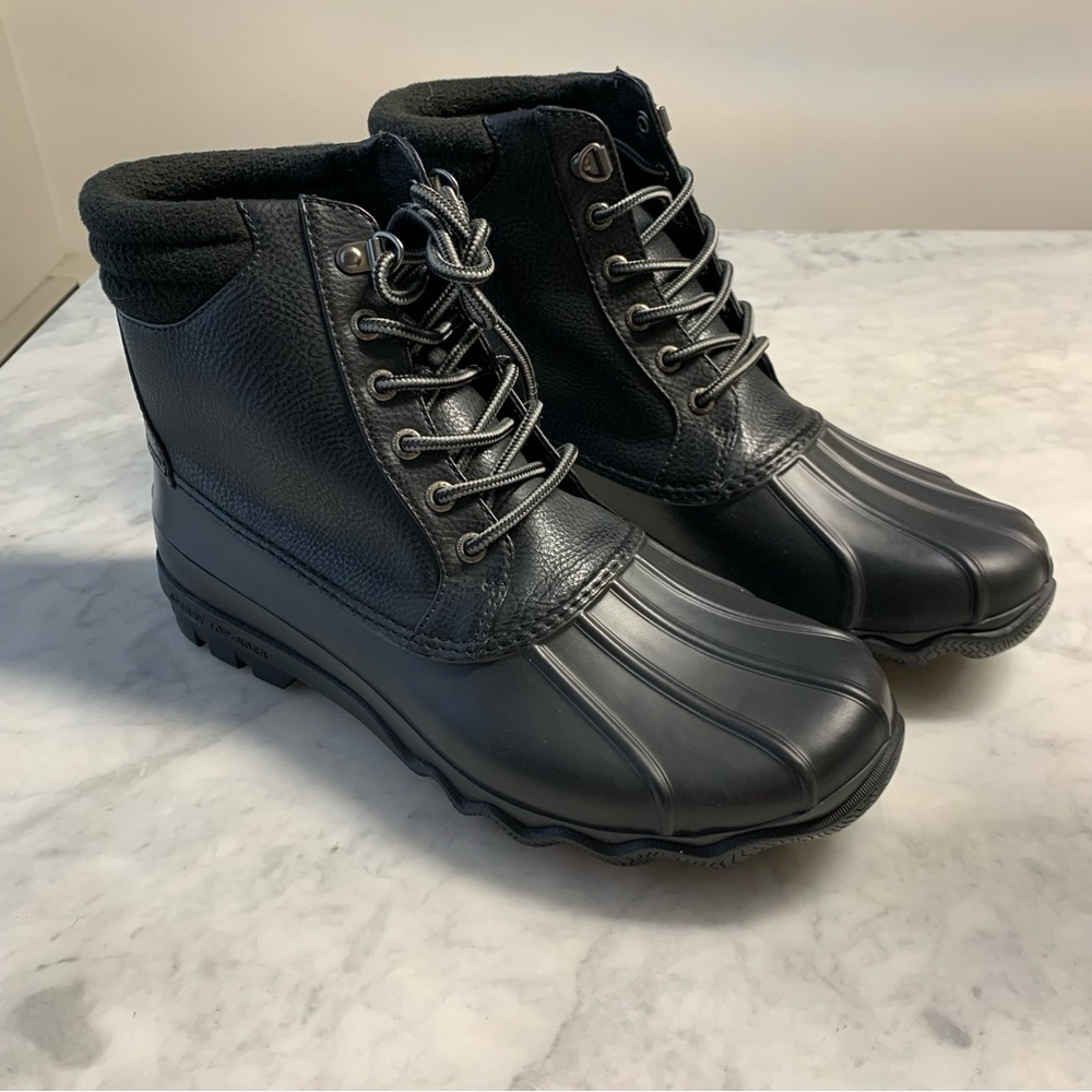 Sperry Top-Sider Men's Seasonal Avenue Duck Boot Black Size 9.5 NWOB